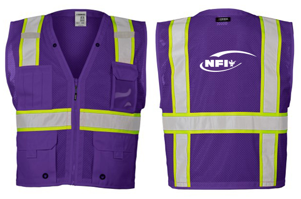 Multi-Pocket Mesh Vest - PURPLE